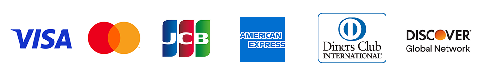 VISA/Mastercard/JCB/AMERICAN EXPRESS/Diners Club INTERNATIONAL/
DISCOVER Global Network